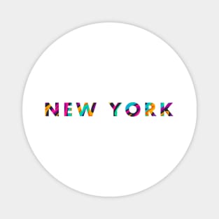 New york colorful rainbow Magnet